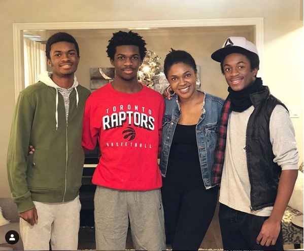 Omoni Oboli and her three sons - Famous People Magazine